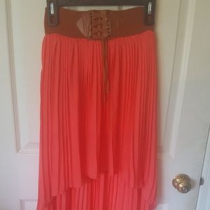 High-Low Polyester Skirt